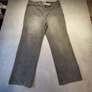 LANE BRYANT Womens 18 Straight Leg Stretch Black Jeans Stretch Denim